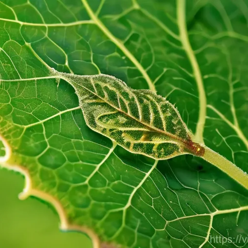 홈가드닝에서의 피드백 활용하기 - **Prompt 1: Ailing Plant Leaves Under Scrutiny**
"A macro shot of a vibrant green tomato plant l...