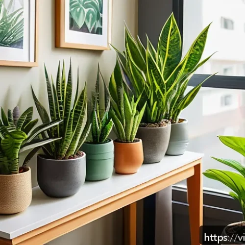 Home 33 시간이 없는 사람을 위한 빠른 가드닝 팁 - A cozy indoor garden corner in a modern Vietnamese apartment, featuring multi-tiered shelves filled ...